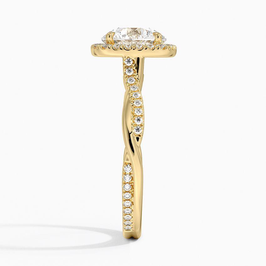 Rödgulds haloring med diamanter