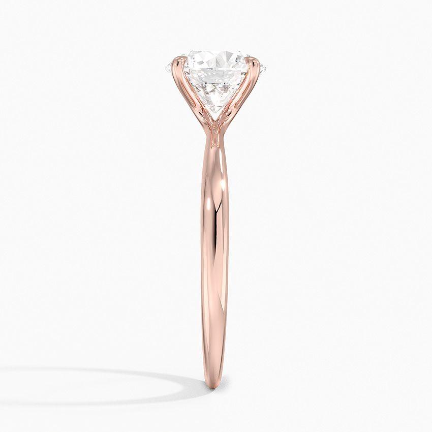 Förlovningsring i roséguld med enstensring