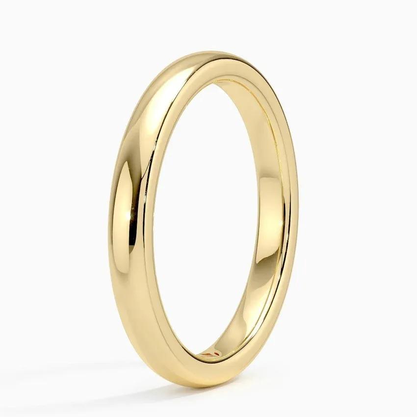 Vigselring i rödguld med diamanter