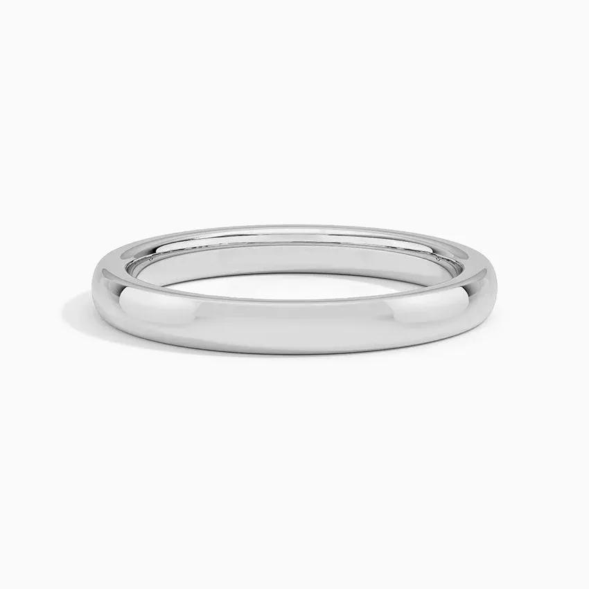 Vigselring i vitguld med diamanter
