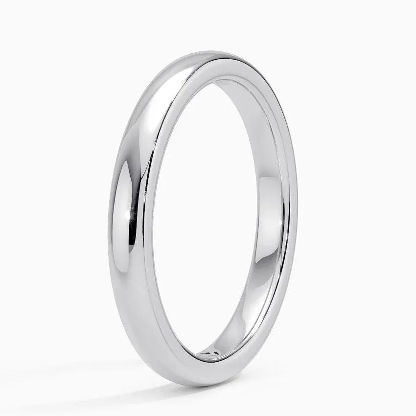 Vigselring i vitguld med diamanter
