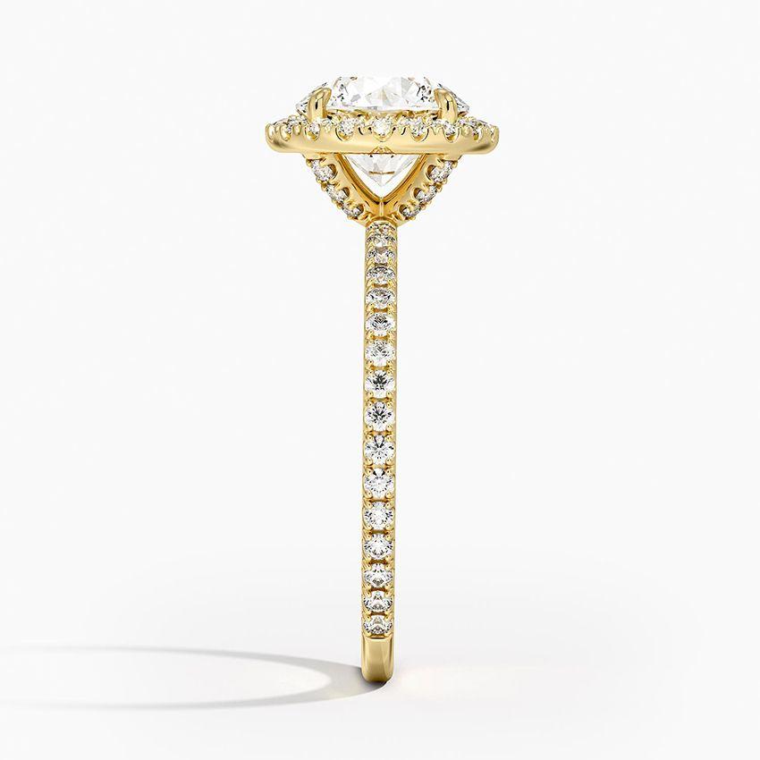 Rödgulds haloring med diamanter