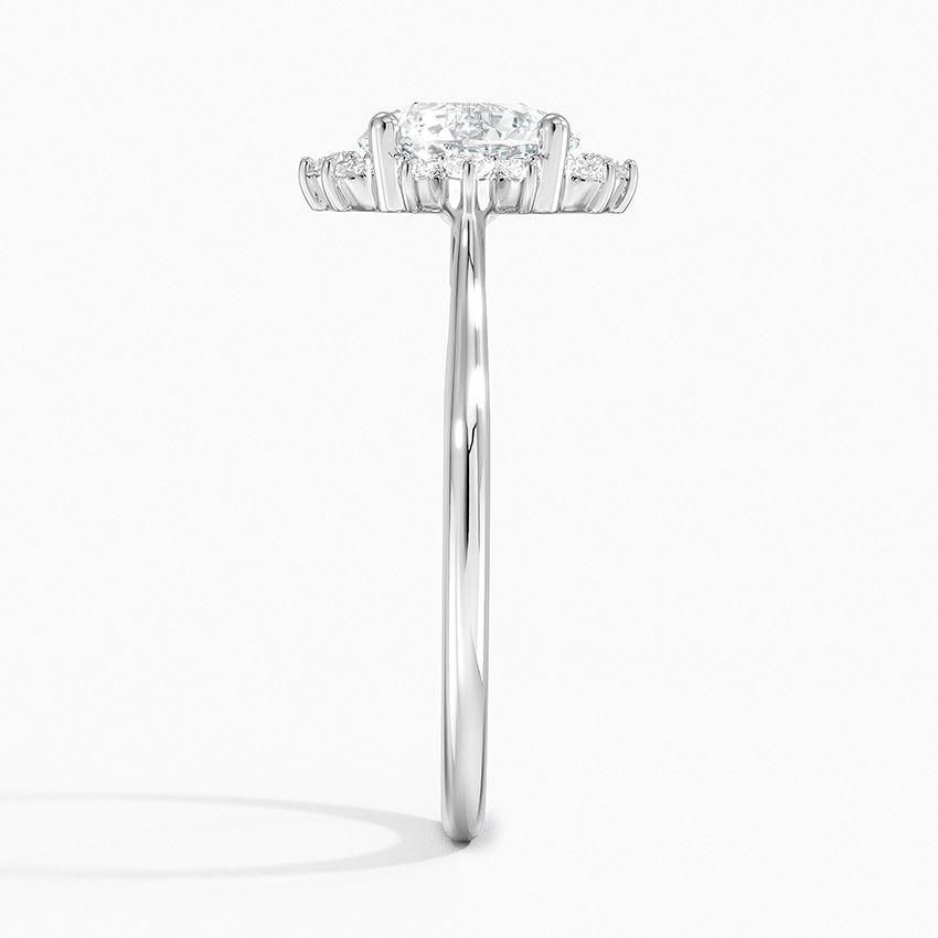 Vitgulds haloring med diamanter