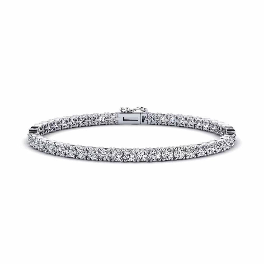 Tennis kedja i 18k vitguld som passar båda män och kvinnor, den finns i båda armband och halsband
